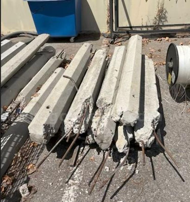 Lot of Used Concrete Barrier Blocks/Posts