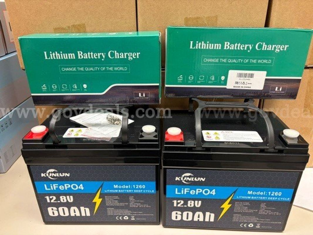 Lot of 2 LiFePO4 Lithium Batteries - NEW
