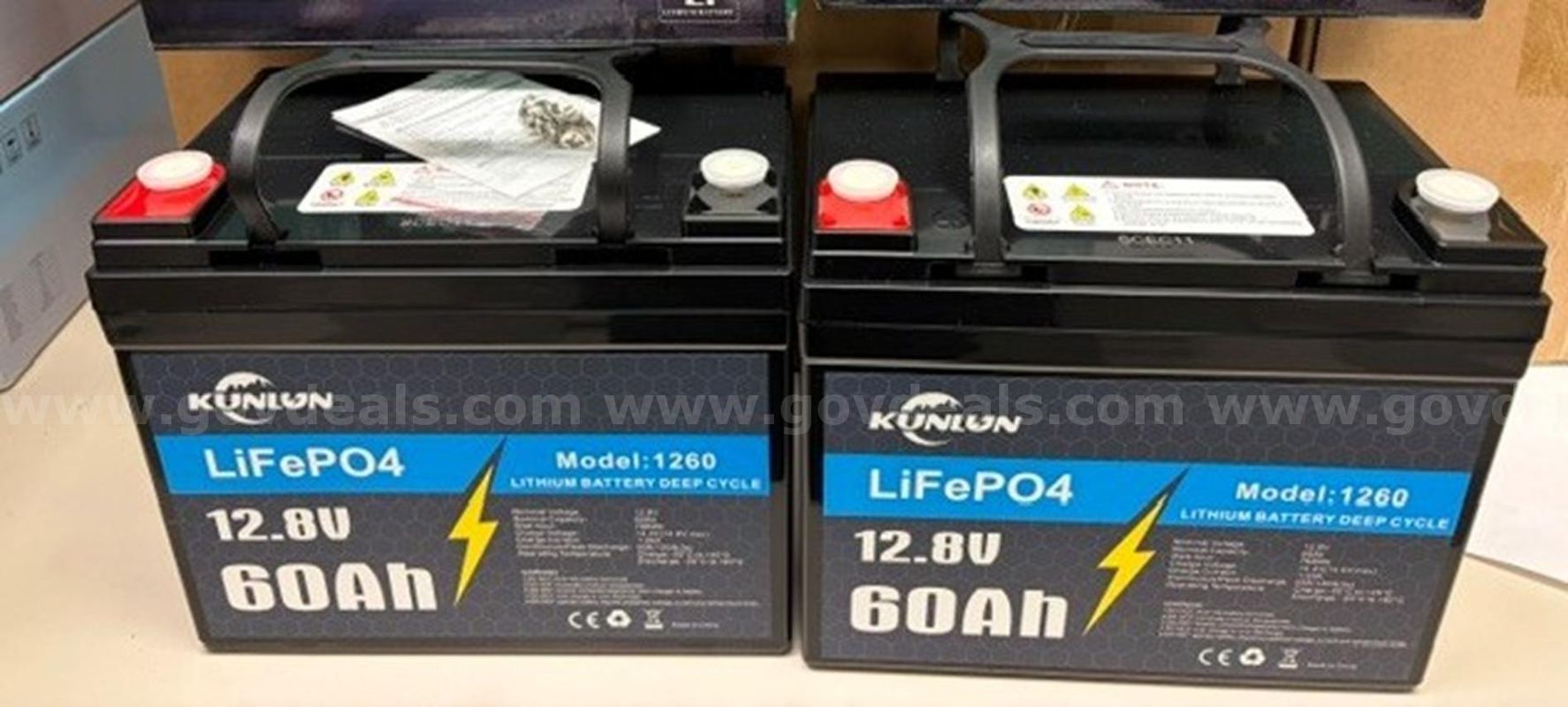 Lot of 2 LiFePO4 Lithium Batteries - NEW