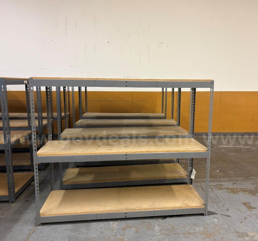 Metal Storage Racks 60 1/2 X 24 1/2 X 72 1/2 (QTY 4)