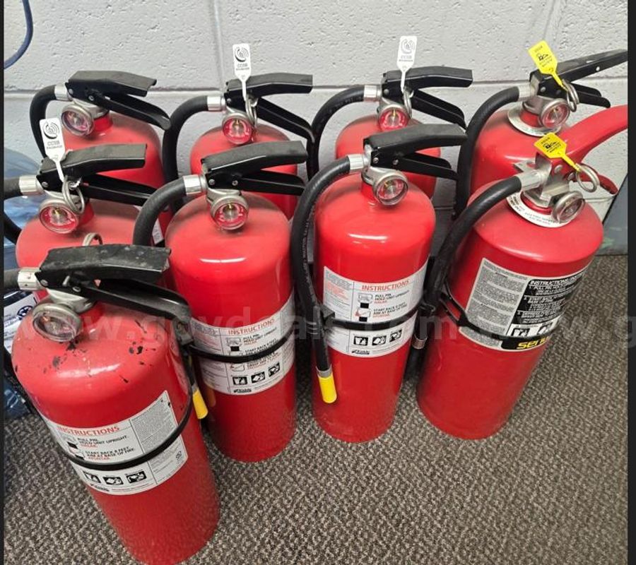 Lot of Expired Fire Extinguishers - Various Sizes