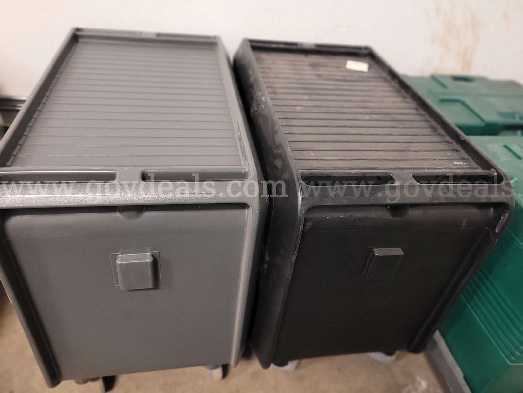 Lot of 2 Cambro Plastic Utility/Service Carts on Casters