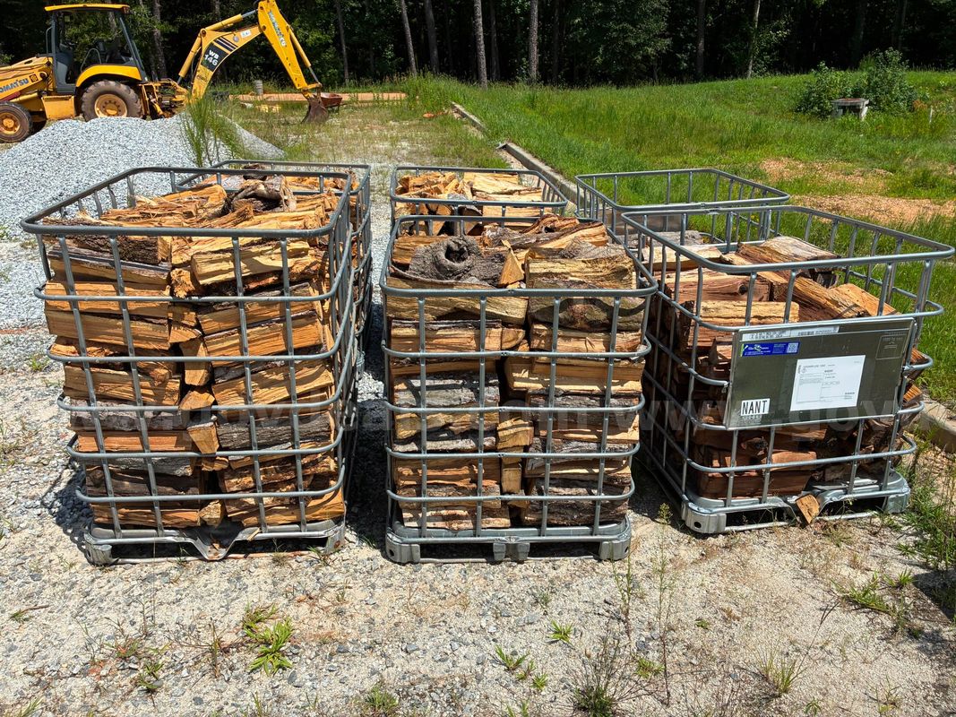 Lot of Split Pine Log Firewood