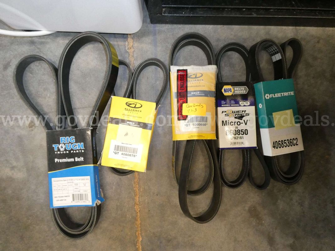 Assorted Freightliner School Bus Belts and Blue Bird Hoses