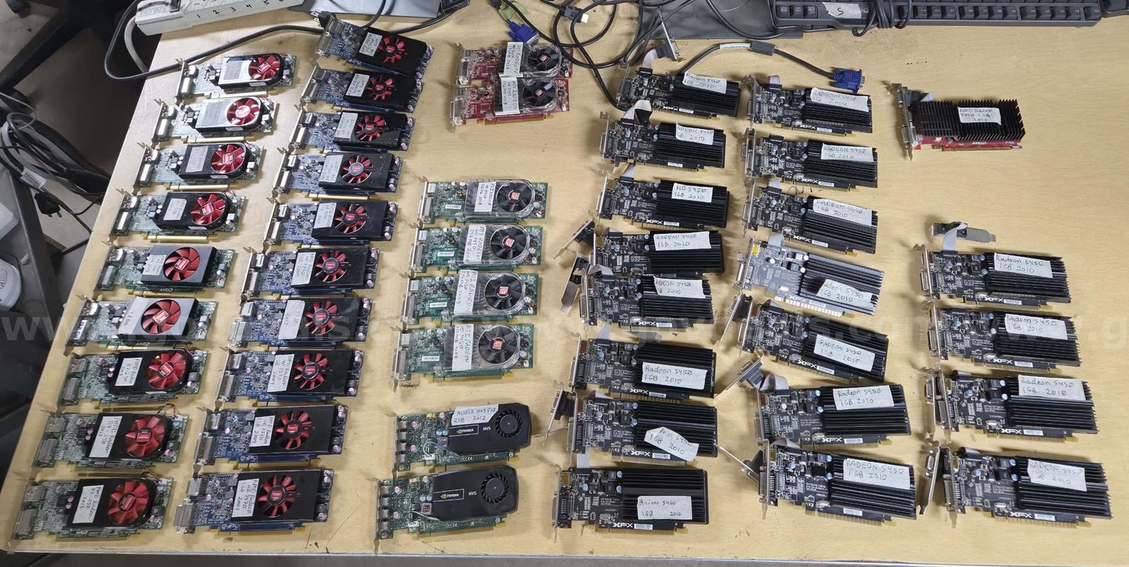 Video cards for desktop PC's, older mixed models. UNTESTED.
