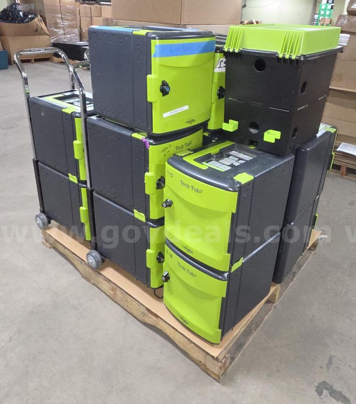 Tech Tubs - Storage for Chromebooks, small laptops or iPads. Used, no power supplies.