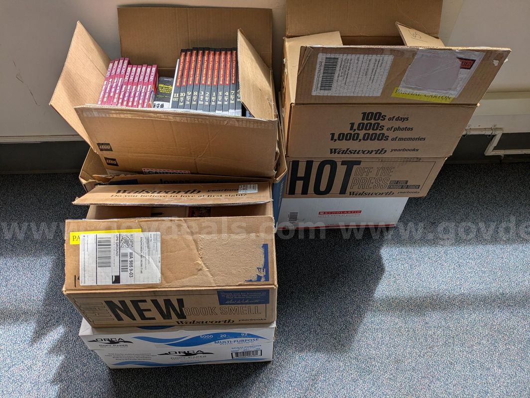 Lot of Seven Boxes of Library Books