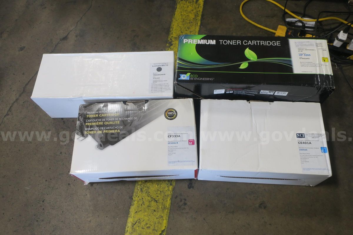 LOT OF (4) ASSORTED TONER CARTRIDGE- NEW IN BOX!