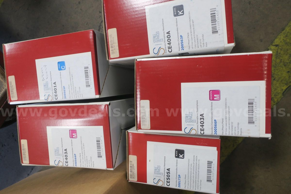LOT OF (5) ASSORTED TONER CARTRIDGES- NEW IN BOX!