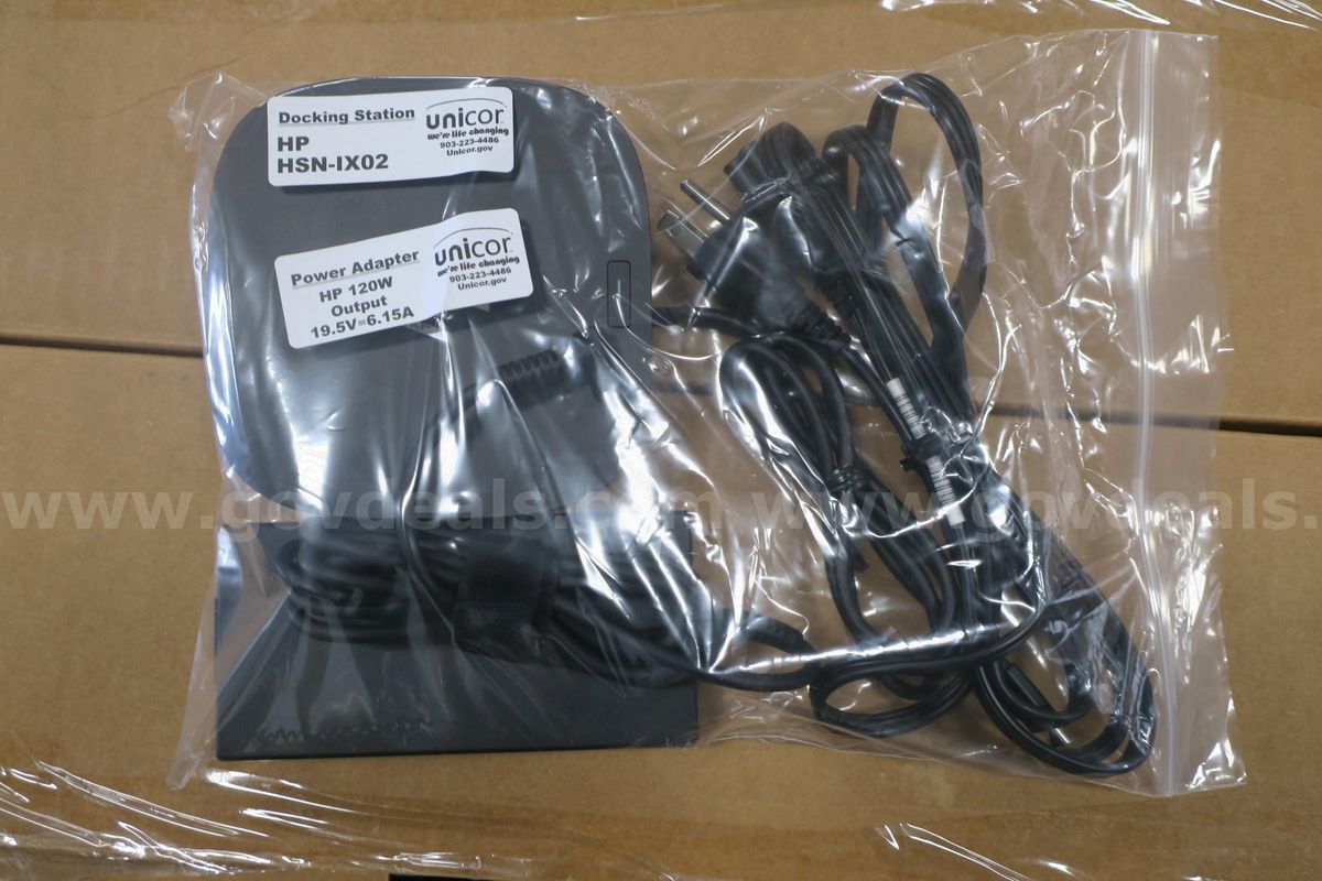 Lot Of (100) Hp Dell Docking Stations W/ Power Adapters Model: Hsn-Ix02 120w Plug N29 19.5v 16.15a- Tested!