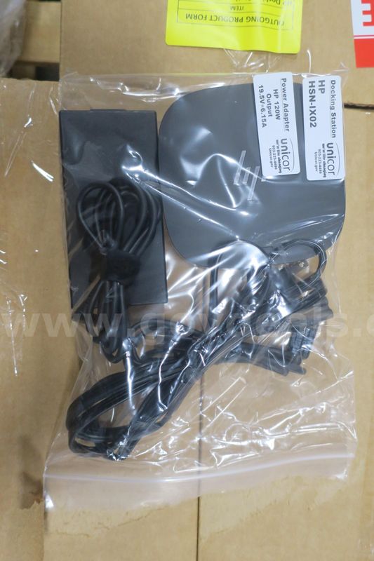 Lot Of (100) Hp Docking Stations W Power Adapters Model: Hsn-Ixo 2 120w Plug N29 19.5v-16.15a- Tested!