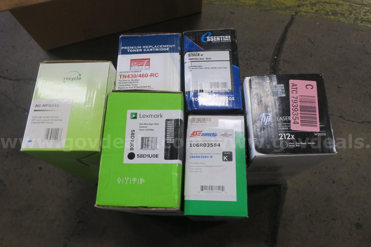 LOT OF (6) ASSORTED TONER CARTRIDGES- NEW IN BOX!