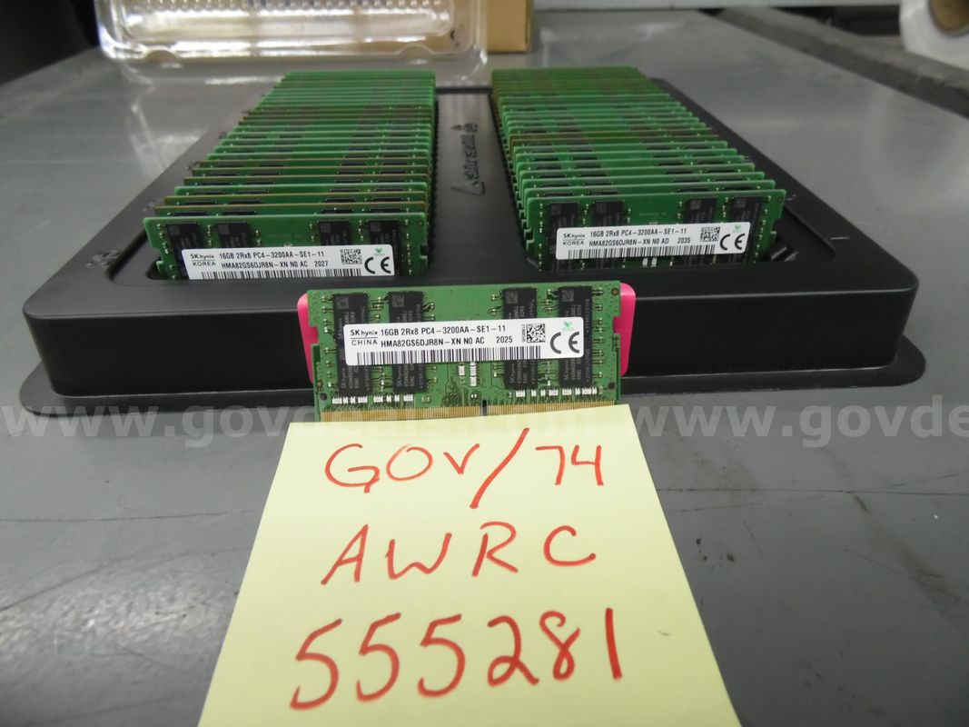 LOT OF (150) TESTED LAPTOP MEMORY 16 GB 2RX 8 PC4-3200AA