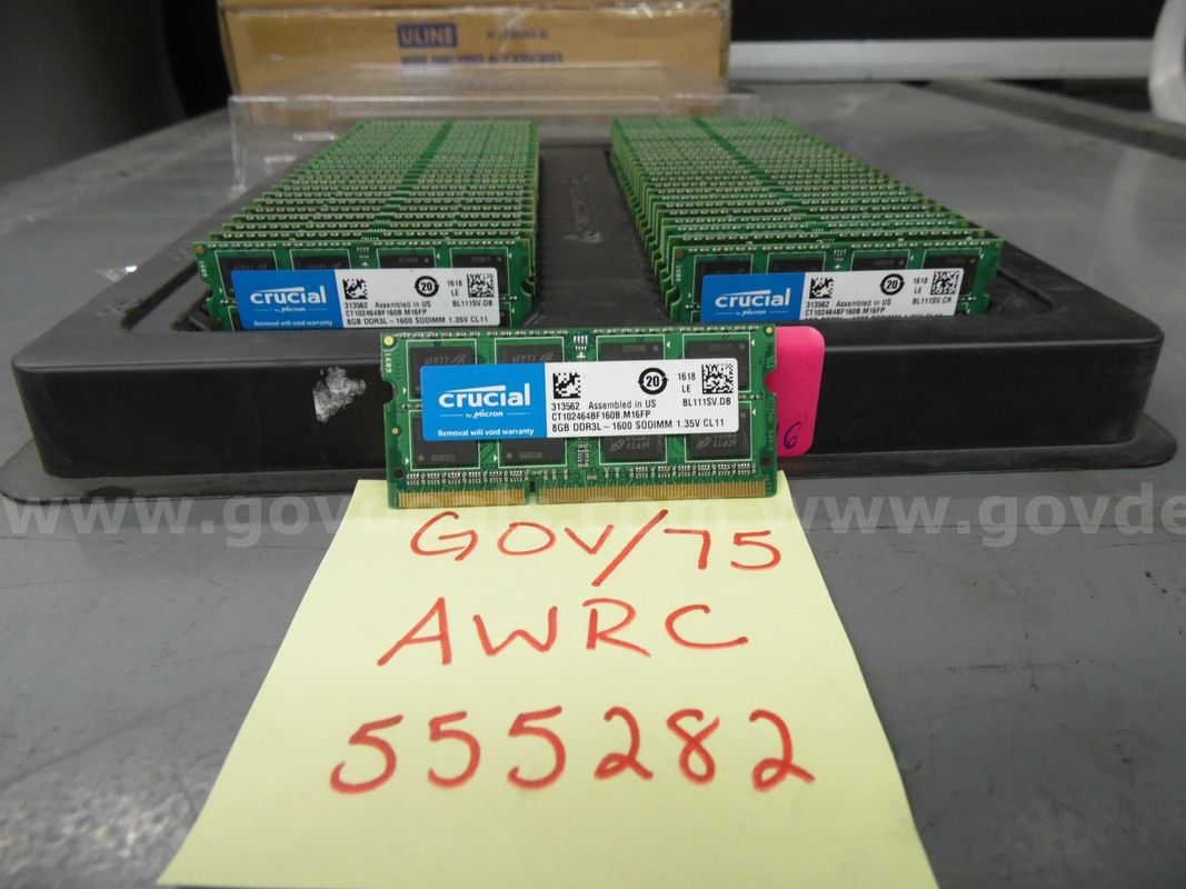 LOT OF (100) TESTED LAPTOP MEMORY 8 GB DDR3L-1600
