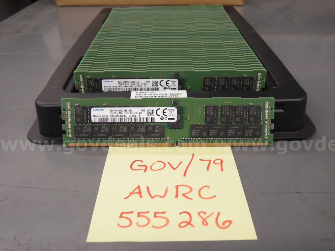 LOT OF (94) TESTED SERVER MEMORY32 GB 2RX4 PC4-266V