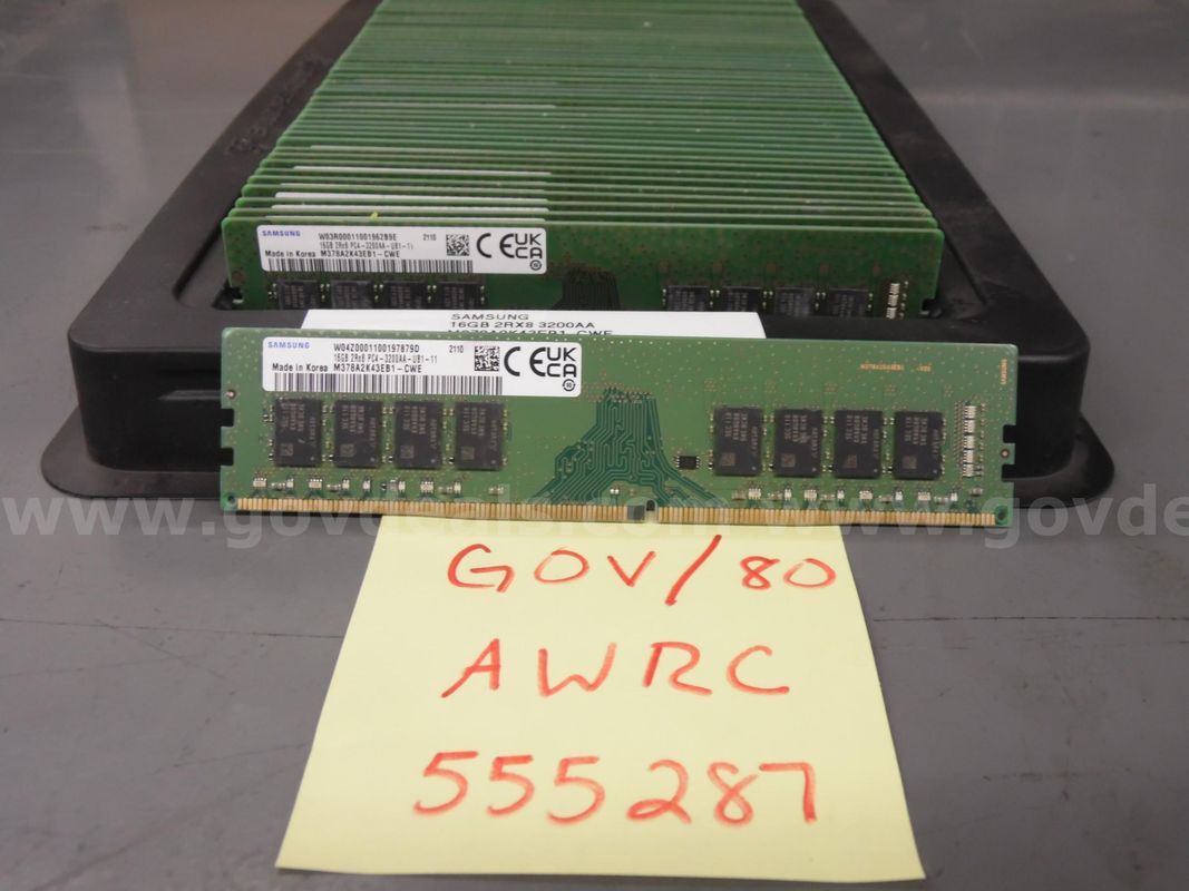 LOT OF (50) TESTED SERVER MEMORY 16 GB 2RX8 PC4-3200AA