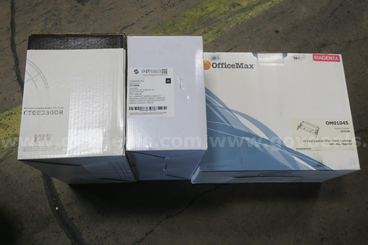 LOT OF (3) ASSORTED TONER CARTRIGES- NEW IN BOX!