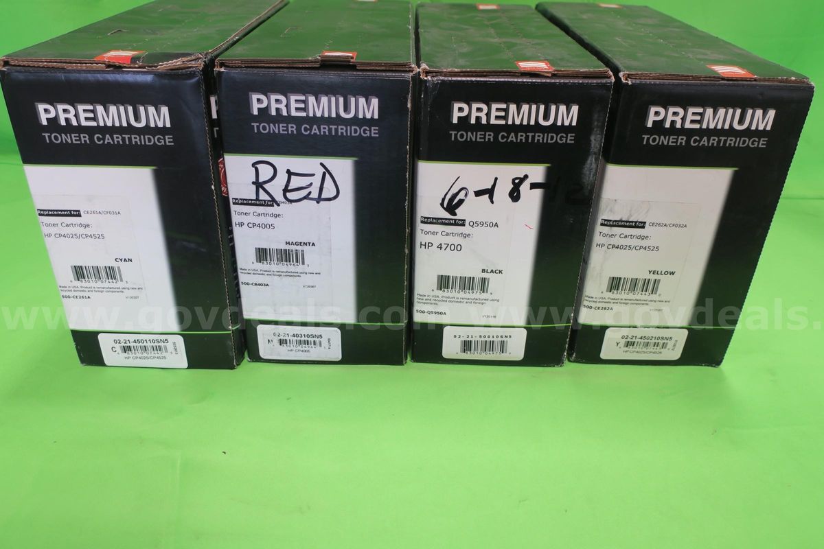 LOT OF (5) ASSORTED TONER CARTRIDGES-NEW IN BOX!