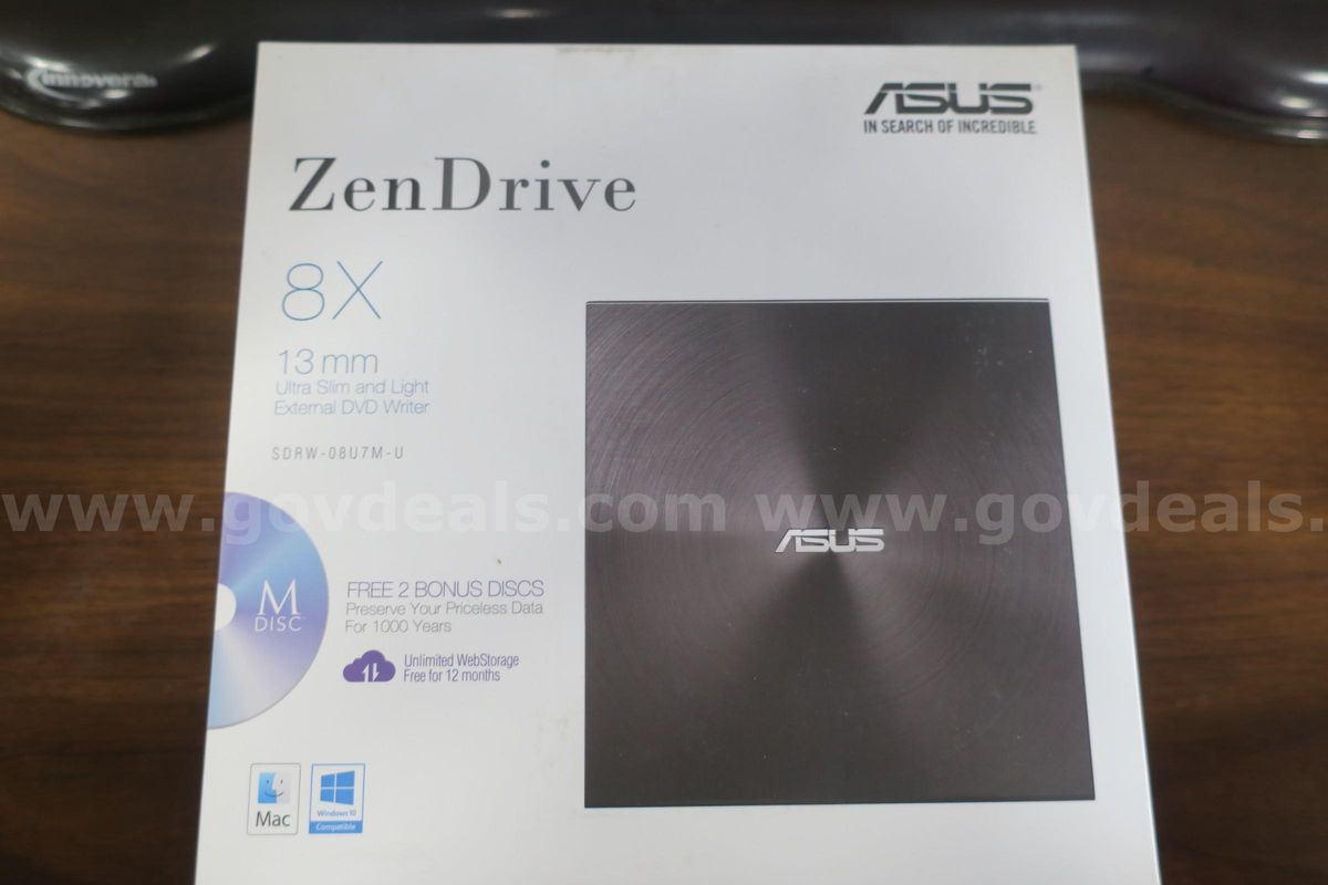 LOT OF (7) ASUS ZENDRIVE EXTERNAL DVD WRITERS-NEW IN BOX!