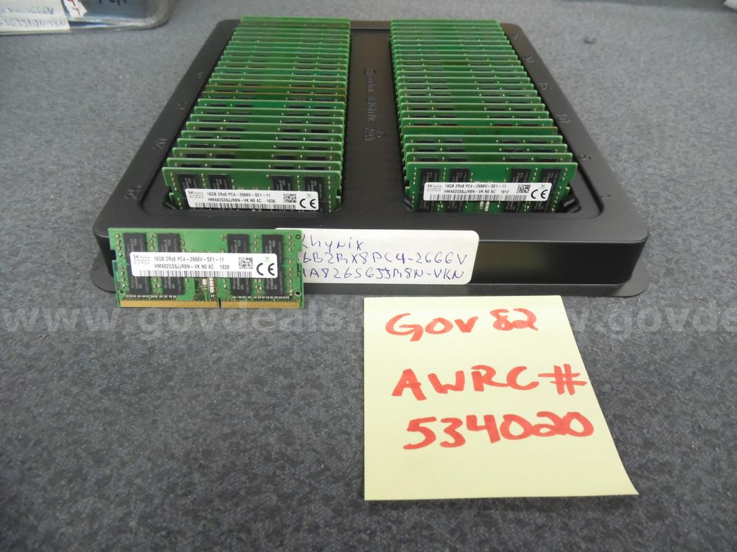 LAPTOP MEMORY: (61) 16 GB 2RX8 PC4 2666V