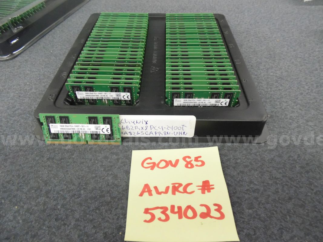 LAPTOP MEMORY: (65) 16 GB 2RX8 PC4 2400T
