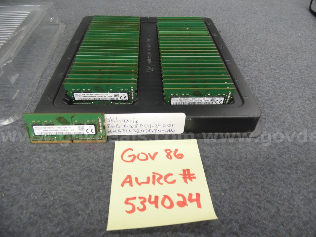 LAPTOP MEMORY: (50) 8 GB 1RX8 PC4 2400T