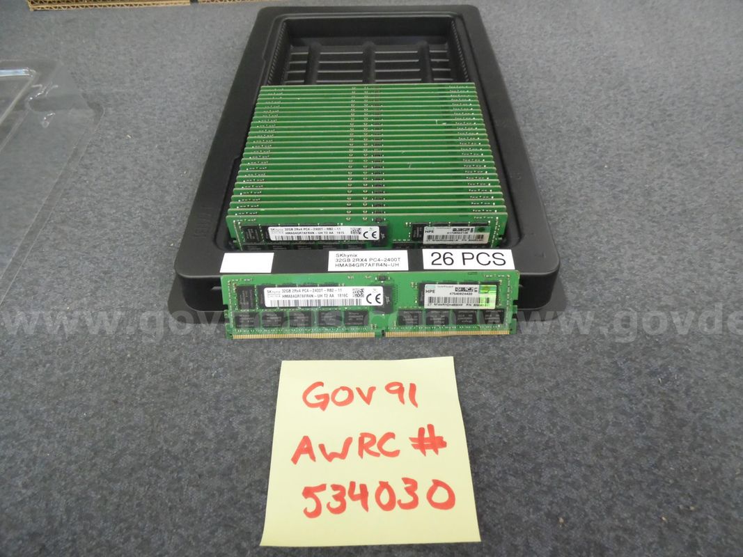 SERVER MEMORY: (26) 32 GB 2RX4 PC-4 2400T