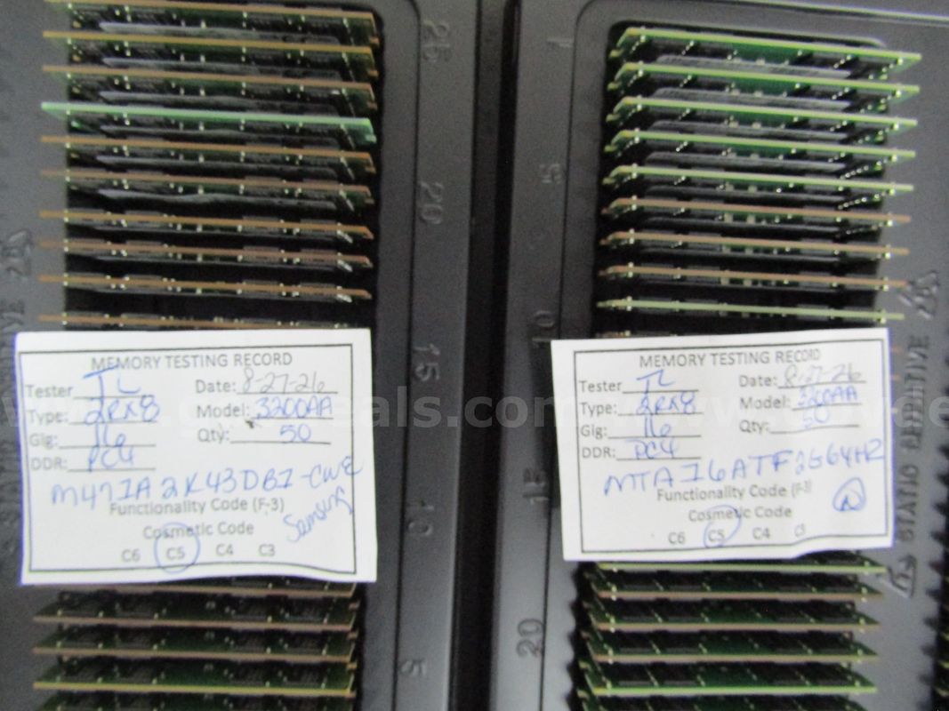 (100) 16GB 2RX8 PC4 Memory Tested