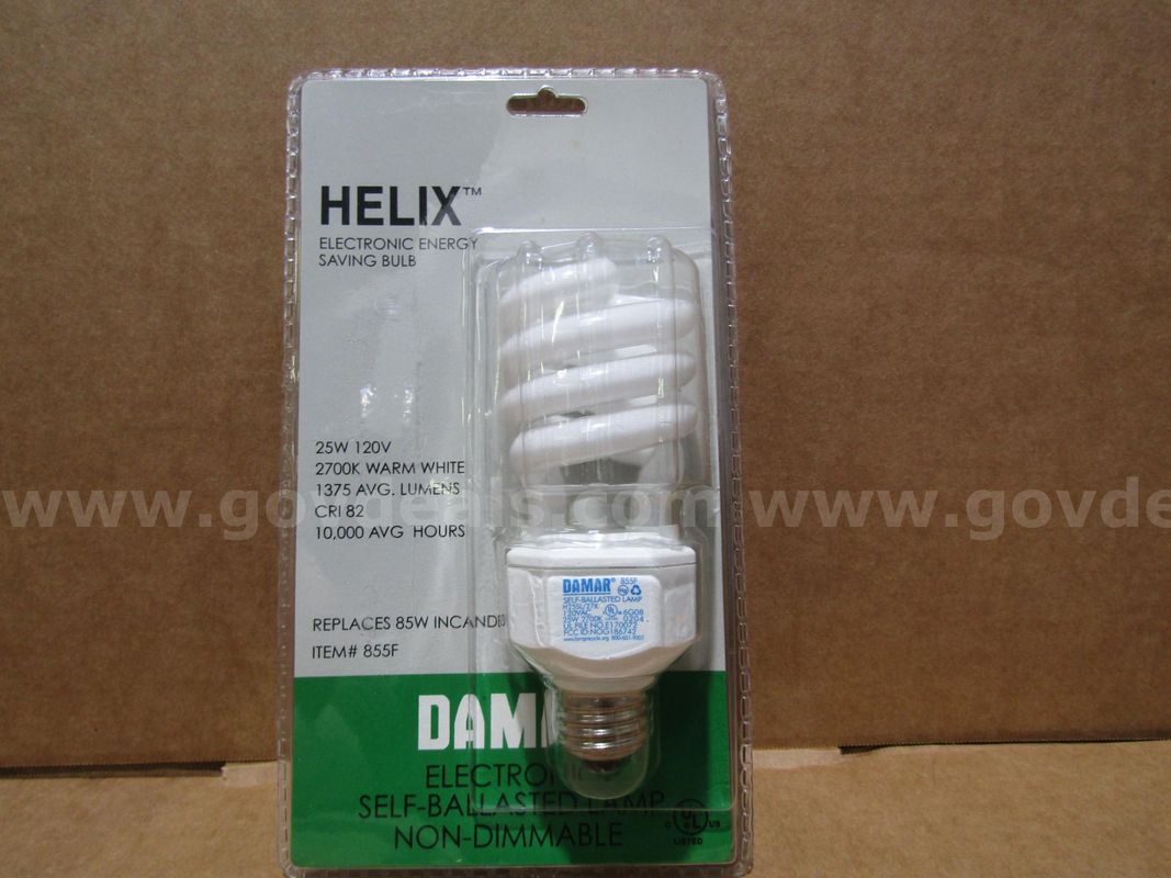 (84) Damar Helix True Tone Compact Fluorescent Bulbs New