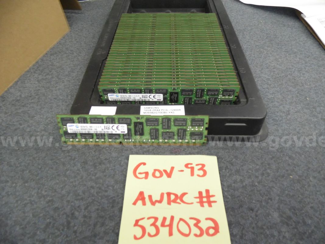 SERVER MEMORY: (234) 16 GB 2RX4 PC3 12800R