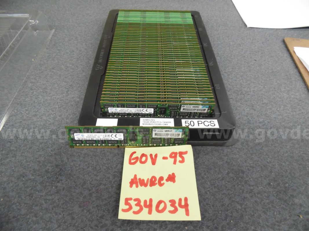 SERVER MEMORY: (50) 16 GB 2RX4 PC3 14900R