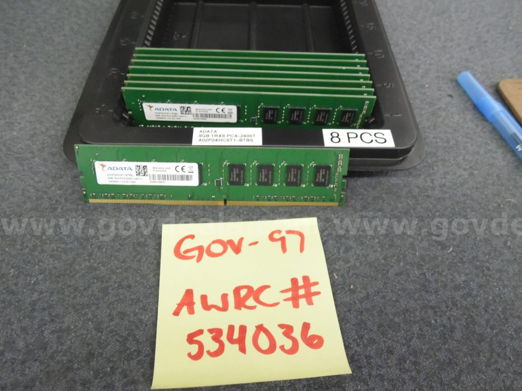 SERVER MEMORY: (158) 8 GB 1RX8 PC4 2400T