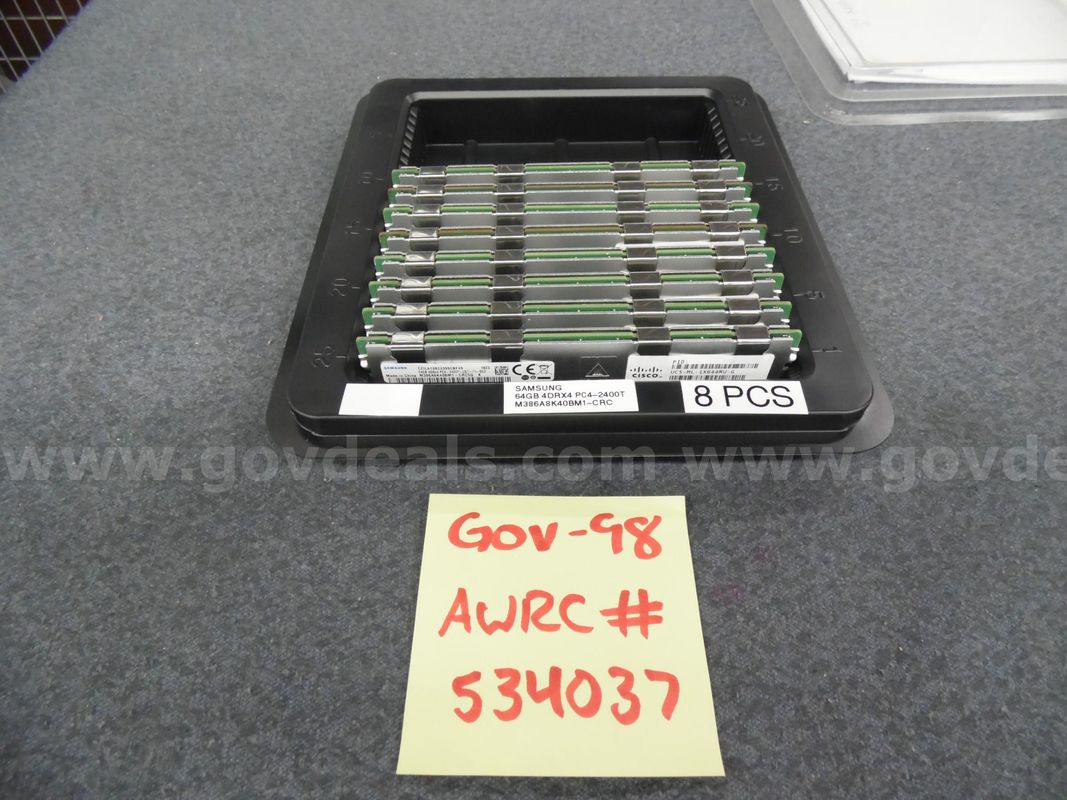 SERVER MEMORY: (8) 64 GB 4DRX4 PC4 2400T