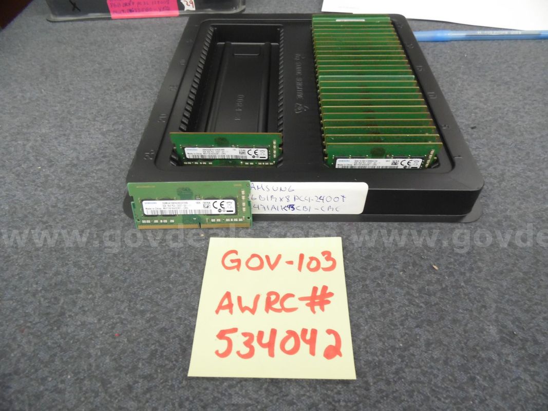 Laptop Memory: (27) 8 Gb 1rx8 Pc4 2400t