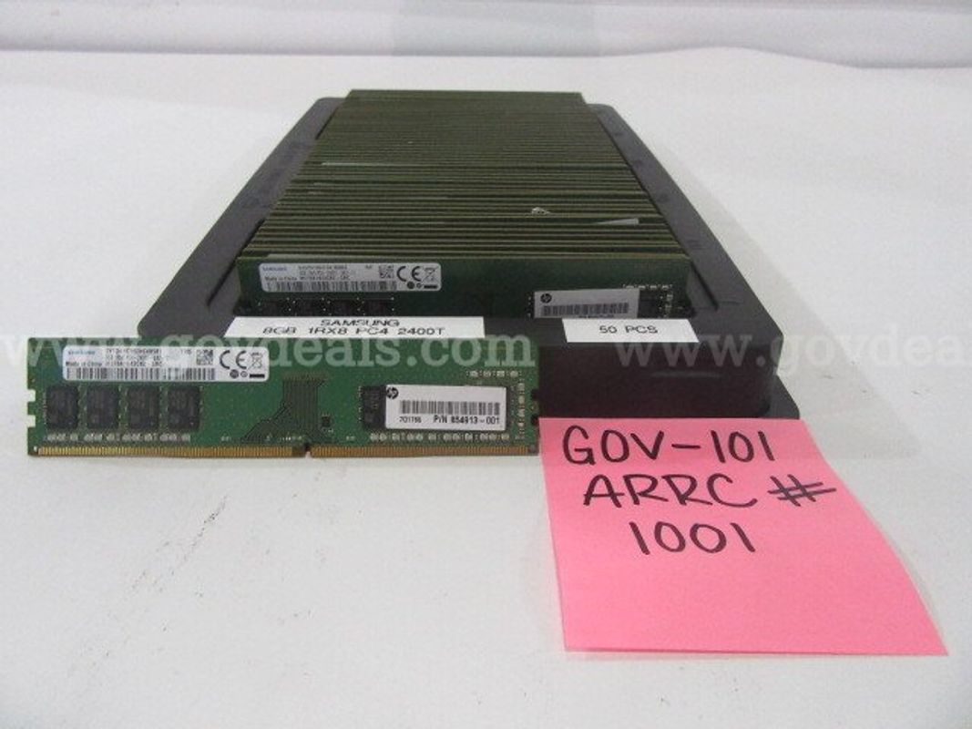 Laptop Memory: (50) 8GB 1RX8 PC4 2400T
