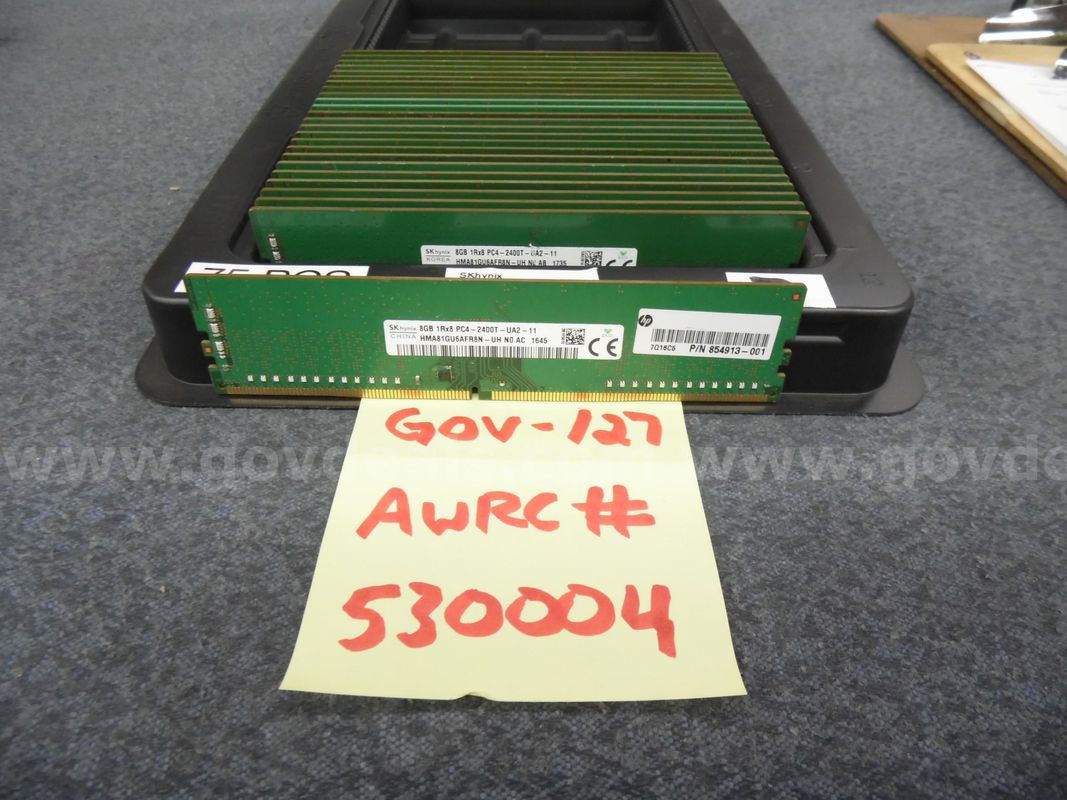 Server Memory: (75) 8 Gb 1rx8 Pc4 2400t