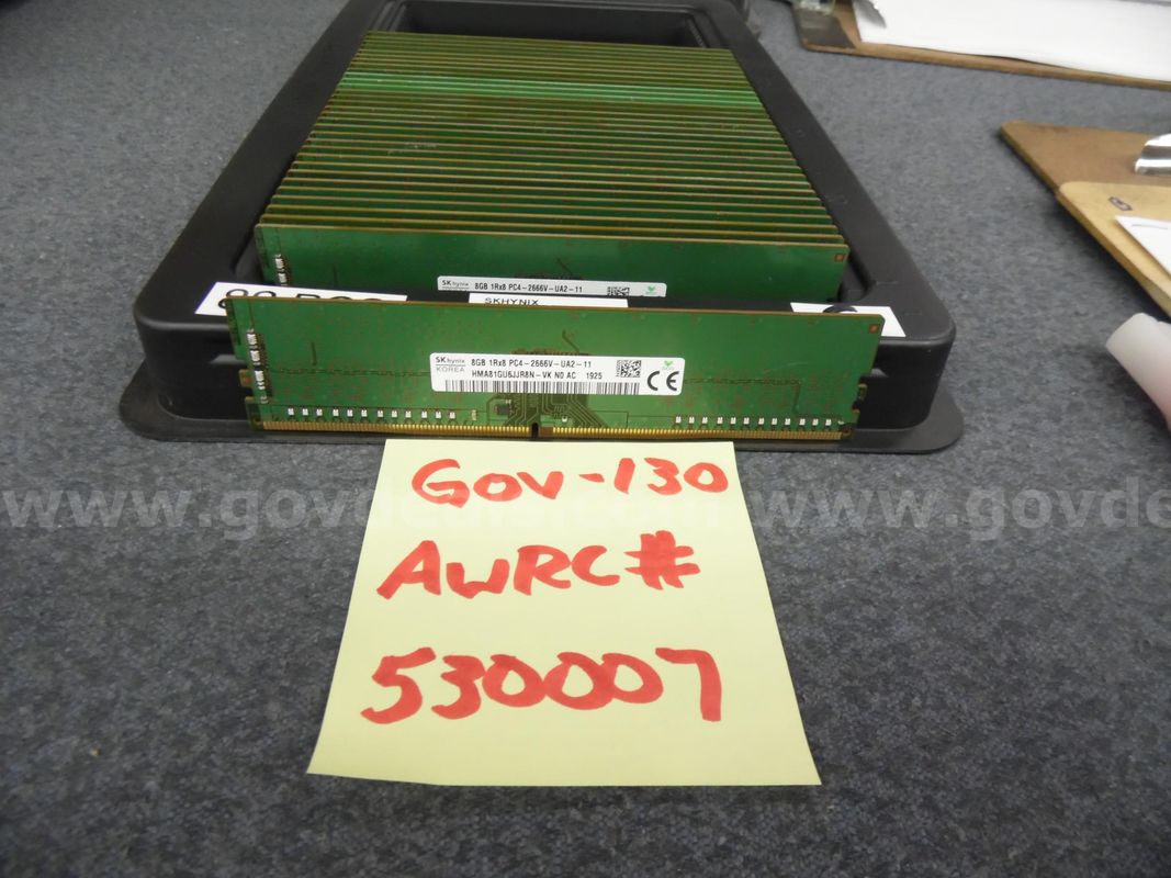 Server Memory: (82) 8 Gb 1rx8 Pc4 2666v