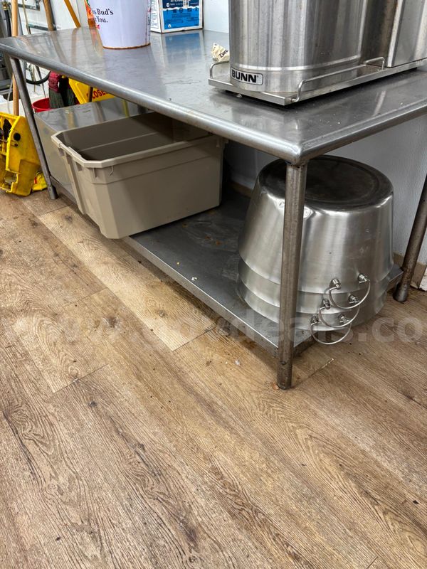 Stainless steel food prep table - Qty 2 tables per lot
