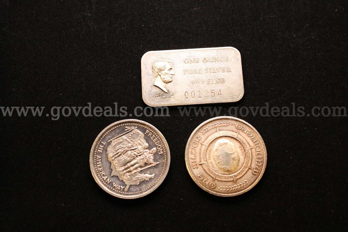 Lot of Fine Metal Coins and Bar