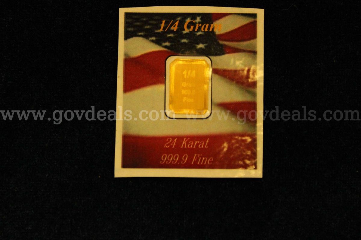 1/4 Gram 24 Karat 999.9 Fine Gold Bar