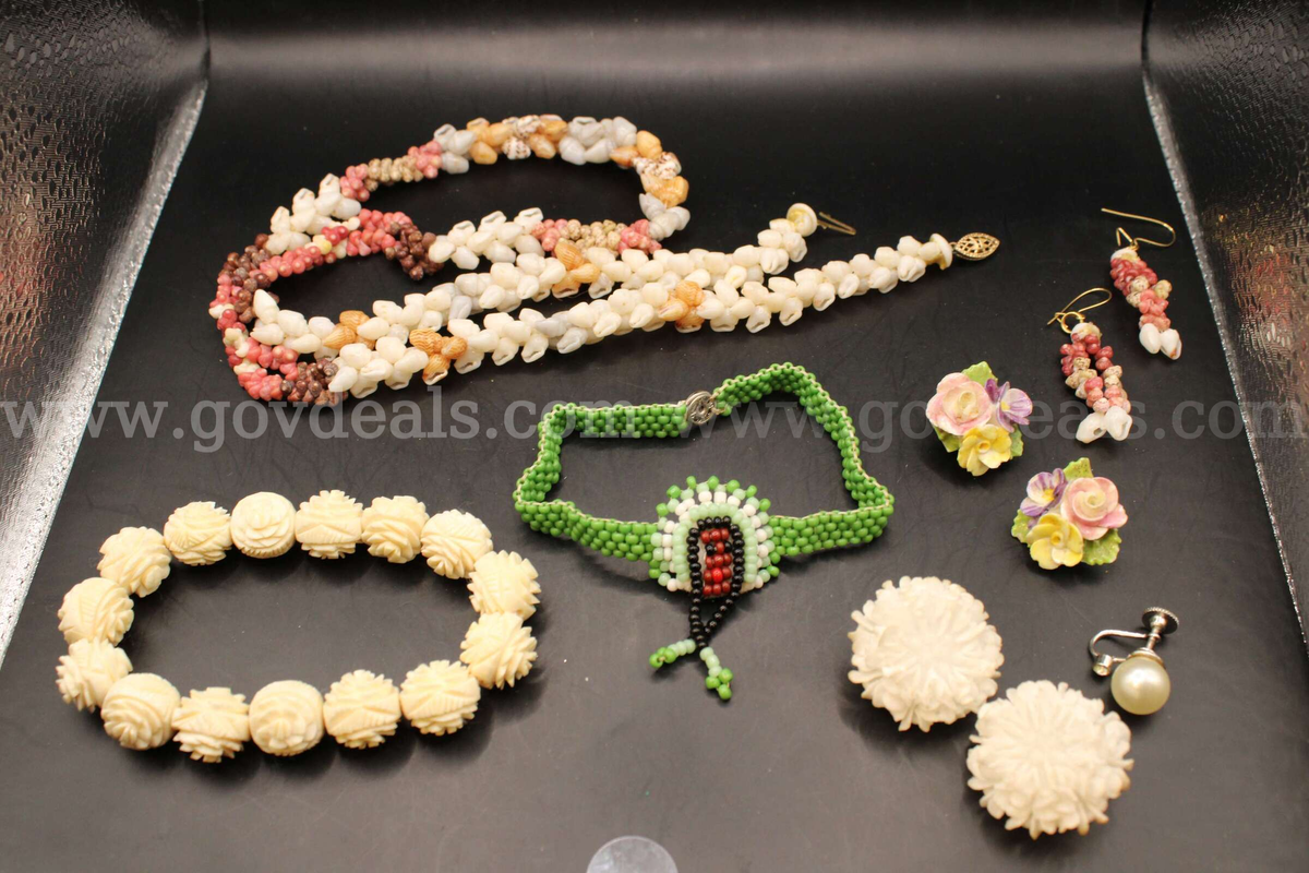 Lot of Costume Jewelry; 1- Folding Knife