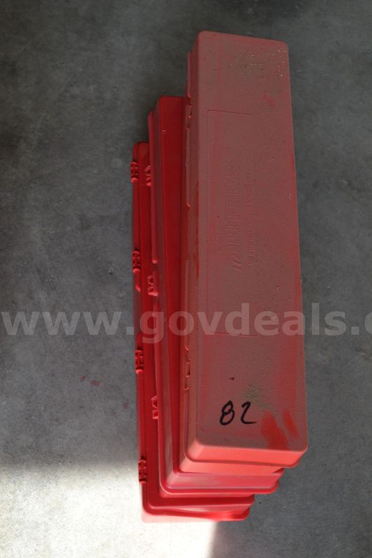 Lot to include set of three (3) NEW Emergency vehicle traingle warning sticks with three (3) triangles per box.