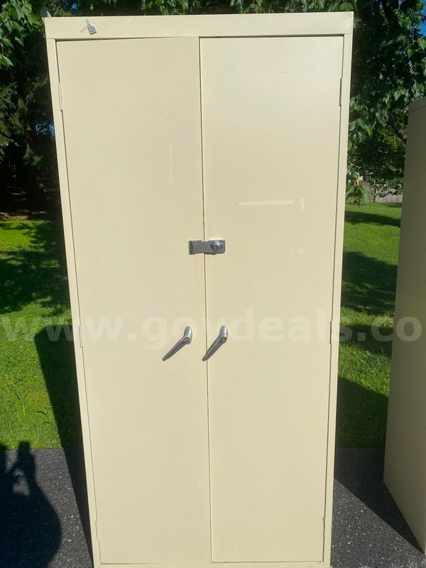 4 Shelf Metal Bookcase and 2 door Metal Cabinet, Locking front Showcase Directory