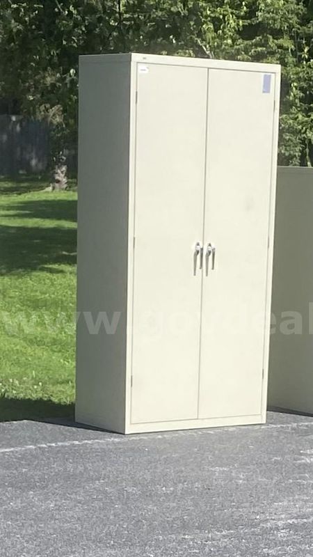 2 Door Metal Locking Cabinet, Pamphlet/Magazine Holder, black mesh, Large Wooden Easel