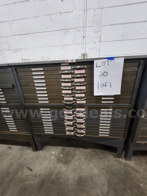 Lot of 1 - Blueprint Filing Cabinet - 43"x43 1/2"x 33 1/2"