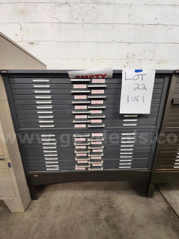 Lot of 1 - Blueprint Filing Cabinet - 43"x43 1/2"x 33 1/2"