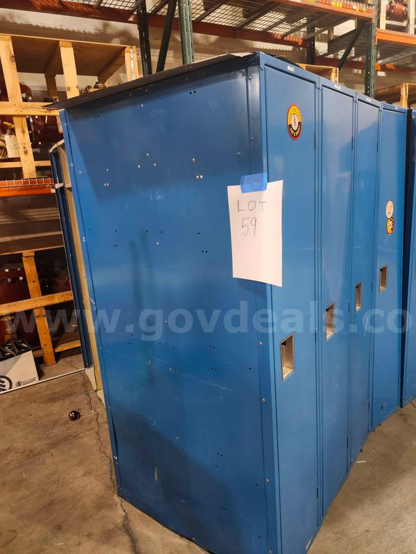 Lot of 8 - Non-Functional Bolted Together Lockers - METAL SCRAP - 60"x36"x72"