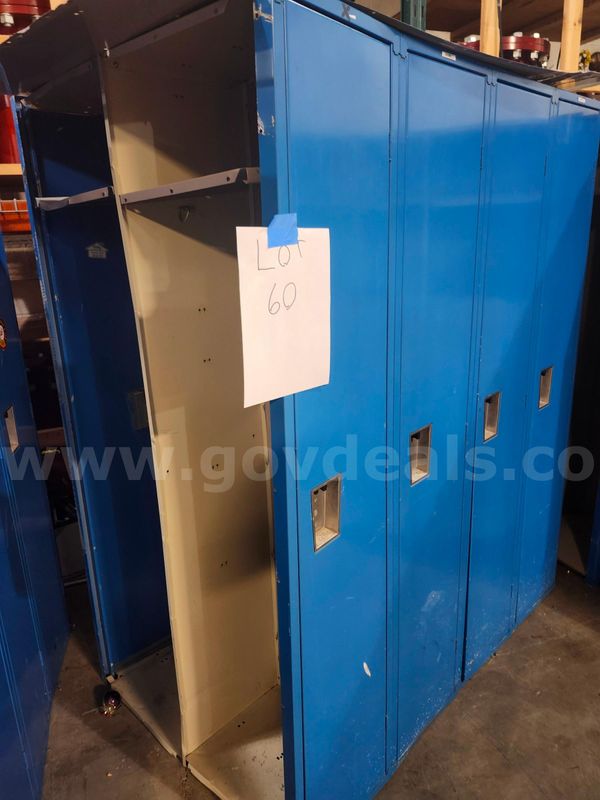 Lot of 8 - Non-Functional Bolted Together Lockers - METAL SCRAP - 60"x36"x72"