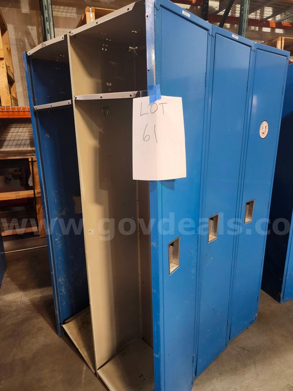 Lot of 6 - Non-Functional Bolted Together Lockers - METAL SCRAP - 45"x30"x72"