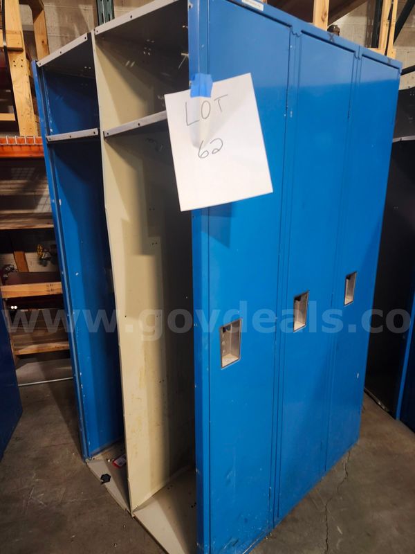 Lot of 6 - Non-Functional Bolted Together Lockers - METAL SCRAP - 45"x30"x72"